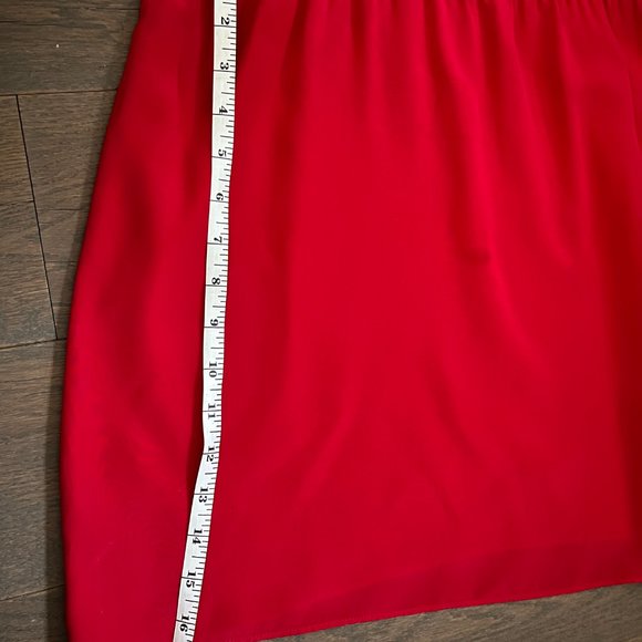 Amanda Uprichard Cocktail Party Red Ruffle Silk Sleeveless Dress, Size P/XS - Picture 7 of 8